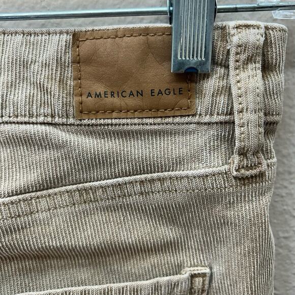 American Eagle Sz 8 R Womens Tan Stretch Boho Western High Rise Flare Pant - Picture 2 of 7